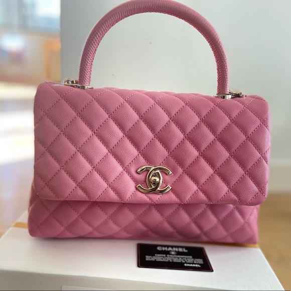 SOLD Chanel Coco Handle Bag in Pink - Picture 4 of 8